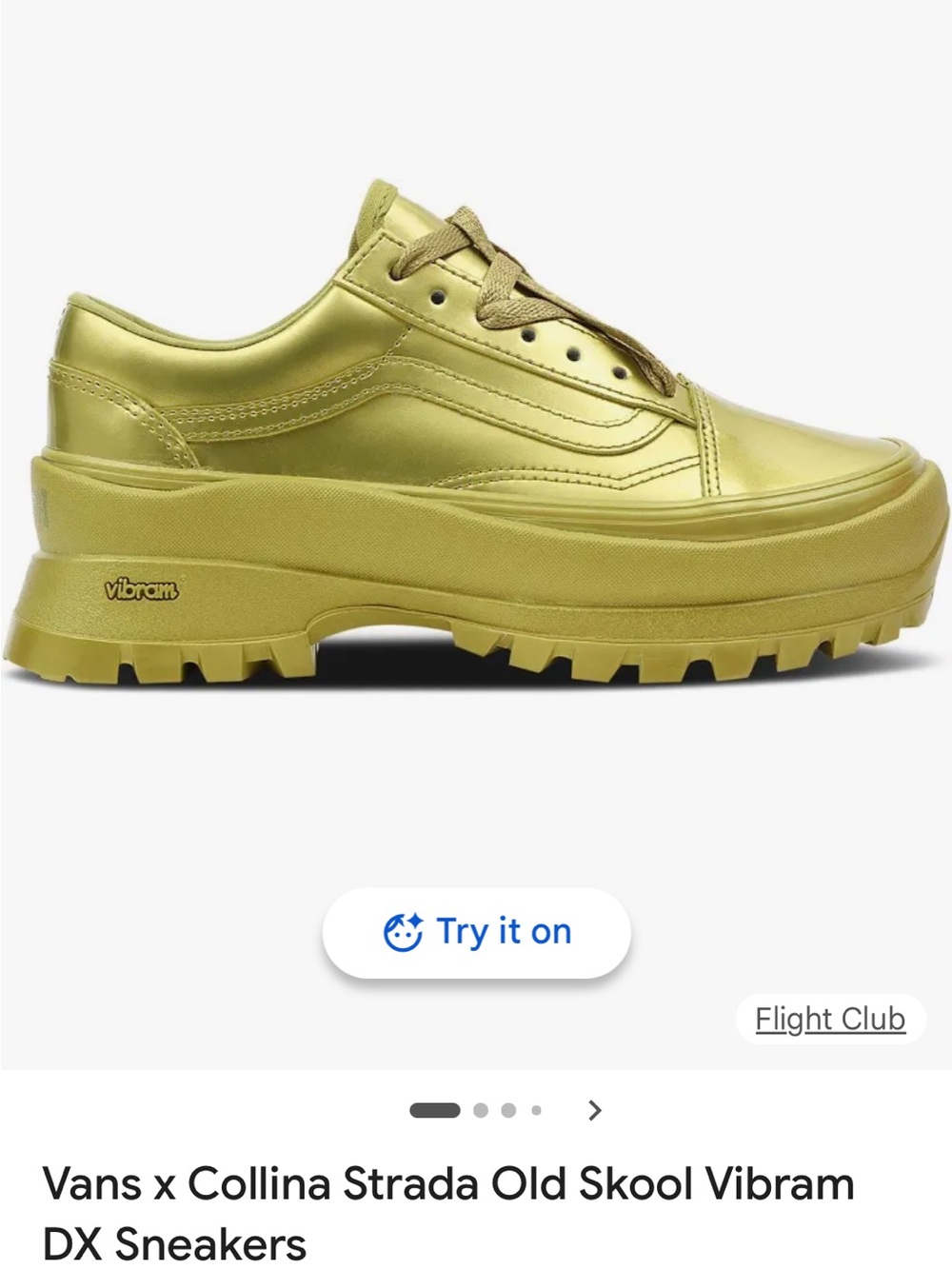 Van’s X Collina Strada Old School w/ Vibram Sole Metallic Green Size 7.5M / 9W